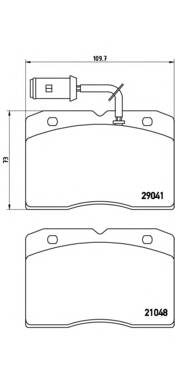BREMBO P A6 012 Комплект тормозных колодок