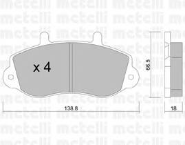 METELLI 22-0264-0 Комплект тормозных колодок... METELLI 22-0264-0 Комплект тормозных колодок...