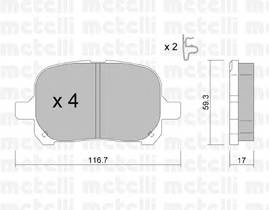 METELLI 22-0429-0 Комплект тормозных колодок... METELLI 22-0429-0 Комплект тормозных колодок...