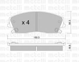METELLI 22-0716-0 Комплект тормозных колодок... METELLI 22-0716-0 Комплект тормозных колодок...