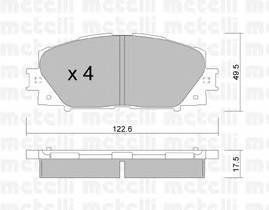 METELLI 22-0745-0 Комплект тормозных колодок... METELLI 22-0745-0 Комплект тормозных колодок...