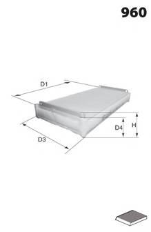 MECAFILTER ELR7006 Фильтр, воздух во внутренно