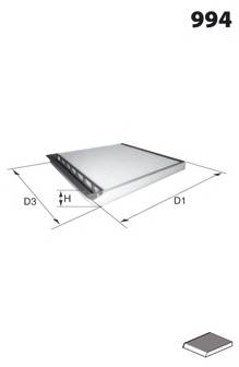 MECAFILTER ELR7017 Фильтр, воздух во внутренно