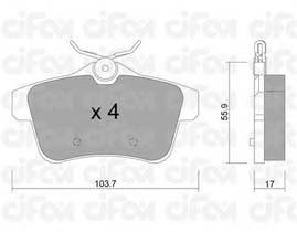 CIFAM 822-855-0 Комплект тормозных колодок