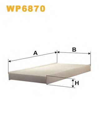 WIX FILTERS WP6870 Фильтр, воздух во внутренно