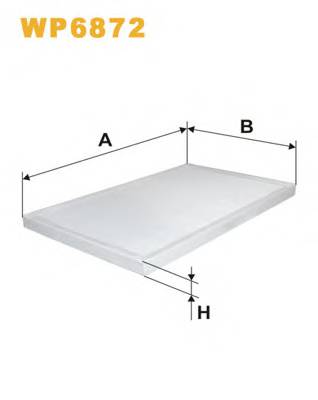 WIX FILTERS WP6872 Фильтр, воздух во внутренно... WIX FILTERS WP6872 Фильтр, воздух во внутренно...