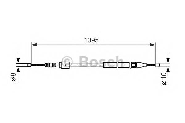 BOSCH 1 987 477 660 Трос, стоянкова гальмівна с... BOSCH 1 987 477 660 Трос, стоянкова гальмівна с...