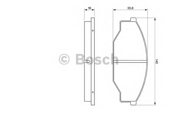 BOSCH 0 986 424 382 Комплект гальмівних колодо... BOSCH 0 986 424 382 Комплект гальмівних колодо...