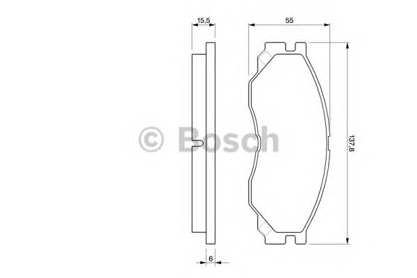 BOSCH 0 986 424 572 Комплект гальмівних колодо... BOSCH 0 986 424 572 Комплект гальмівних колодо...
