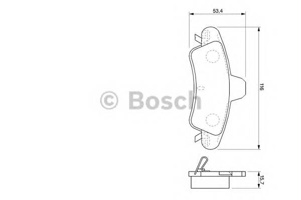 BOSCH 0 986 424 744 Комплект тормозных колодок...