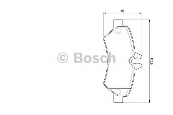 BOSCH 0 986 494 123 Комплект гальмівних колодо...