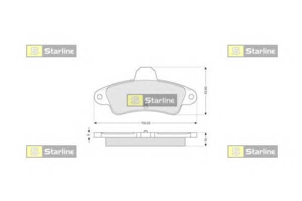 STARLINE BD S111 Гальмiвнi колодки, к-кт. STARLINE BD S111 Гальмiвнi колодки, к-кт.