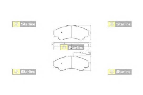 STARLINE BD S840P Гальмiвнi колодки, к-кт. STARLINE BD S840P Гальмiвнi колодки, к-кт.