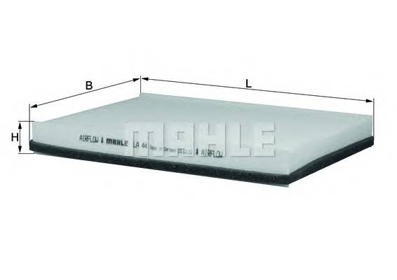 KNECHT LA 44 Фільтр, повітря у внутрішнь... KNECHT LA 44 Фільтр, повітря у внутрішнь...