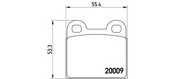 BREMBO P 06 001 Комплект тормозных колодок