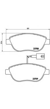 BREMBO P 23 137 Комплект тормозных колодок... BREMBO P 23 137 Комплект тормозных колодок...