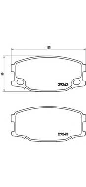 BREMBO P 54 035 Комплект гальмівних колодо... BREMBO P 54 035 Комплект гальмівних колодо...
