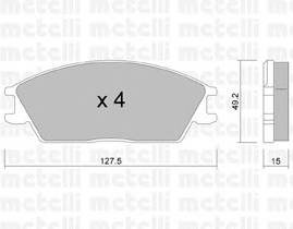 METELLI 22-0081-0 Комплект гальмівних колодо... METELLI 22-0081-0 Комплект гальмівних колодо...