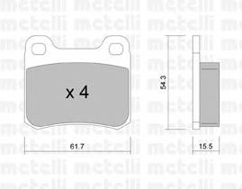 METELLI 22-0092-1 Комплект тормозных колодок...