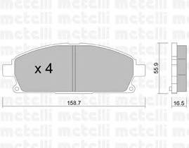 METELLI 22-0406-0 Комплект гальмівних колодо... METELLI 22-0406-0 Комплект гальмівних колодо...