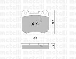 METELLI 22-0564-0 Комплект гальмівних колодо... METELLI 22-0564-0 Комплект гальмівних колодо...
