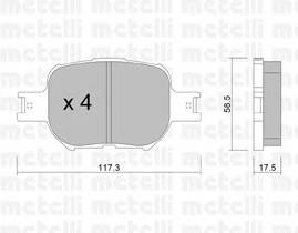 METELLI 22-0614-0 Комплект тормозных колодок... METELLI 22-0614-0 Комплект тормозных колодок...
