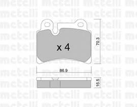 METELLI 22-0660-0 Комплект тормозных колодок... METELLI 22-0660-0 Комплект тормозных колодок...