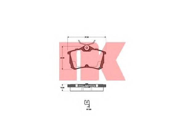 NK 222631 Комплект гальмівних колодо... NK 222631 Комплект гальмівних колодо...