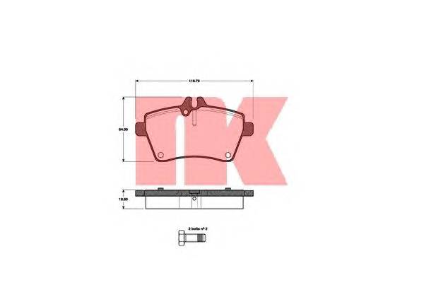 NK 223356 Комплект тормозных колодок... NK 223356 Комплект тормозных колодок...