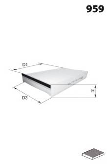 MECAFILTER EKR7048 Фильтр, воздух во внутренно... MECAFILTER EKR7048 Фильтр, воздух во внутренно...