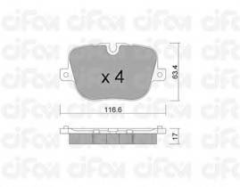 CIFAM 822-837-0 Комплект гальмівних колодо... CIFAM 822-837-0 Комплект гальмівних колодо...