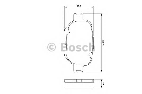 BOSCH 0 986 424 808 Комплект гальмівних колодо... BOSCH 0 986 424 808 Комплект гальмівних колодо...