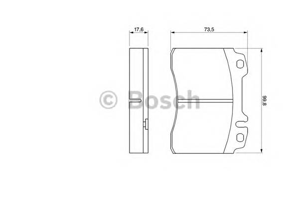 BOSCH 0 986 460 966 Комплект гальмівних колодо...