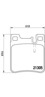 BREMBO P 50 017 Комплект гальмівних колодо...