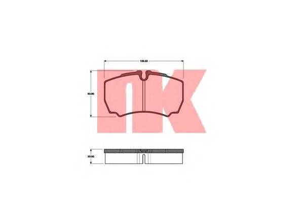 NK 222368 Комплект тормозных колодок... NK 222368 Комплект тормозных колодок...