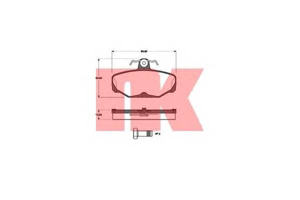 NK 222517 Комплект тормозных колодок