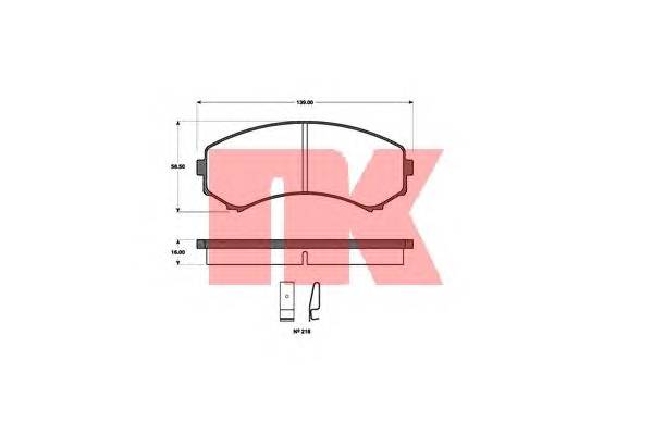 NK 223026 Комплект гальмівних колодо... NK 223026 Комплект гальмівних колодо...