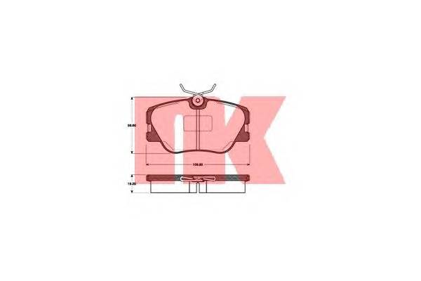 NK 223308 Комплект тормозных колодок...