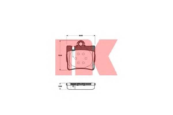 NK 223354 Комплект тормозных колодок...
