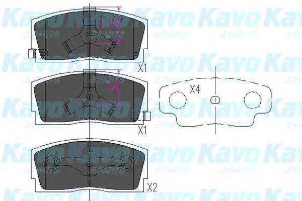 KAVO PARTS KBP-1501 Комплект тормозных колодок... KAVO PARTS KBP-1501 Комплект тормозных колодок...