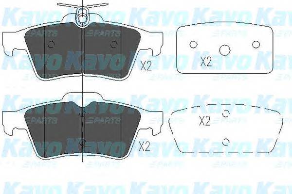 KAVO PARTS KBP-6554 Комплект тормозных колодок