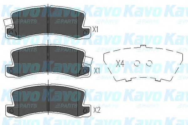 KAVO PARTS KBP-9022 Комплект тормозных колодок