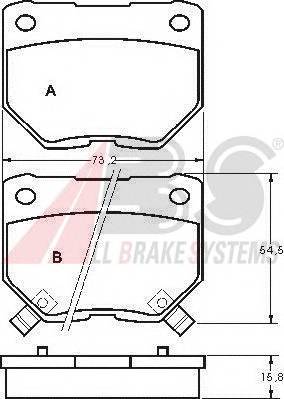 A.B.S. 36719 Комплект тормозных колодок