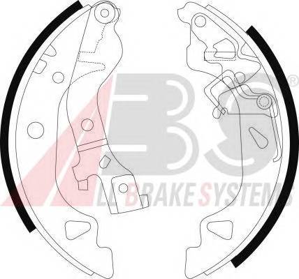 A.B.S. 9075 Комплект гальмівних колодо... A.B.S. 9075 Комплект гальмівних колодо...