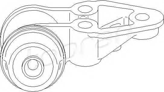 TOPRAN 109 872 Втулка, балка моста