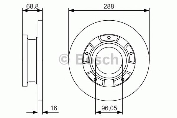 BOSCH 0 986 479 A50 Гальмiвний диск BOSCH 0 986 479 A50 Гальмiвний диск