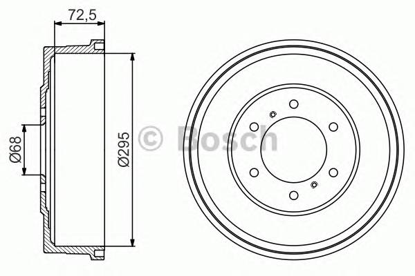 BOSCH 0 986 477 215 Тормозной барабан