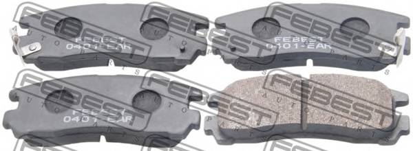FEBEST 0401-EAR Гальмівні колодки к-кт. FEBEST 0401-EAR Гальмівні колодки к-кт.