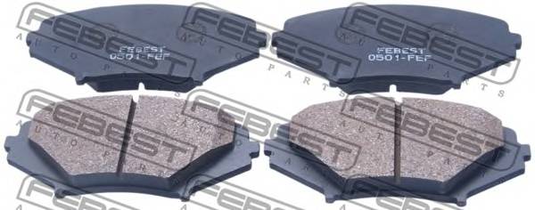 FEBEST 0501-FEF Гальмівні колодки к-кт. FEBEST 0501-FEF Гальмівні колодки к-кт.