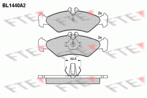 FTE BL1440A2 Комплект тормозных колодок